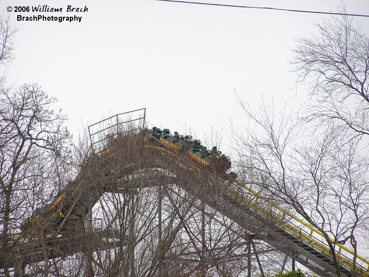 130ft in the air, this train is ready to run the ride!
