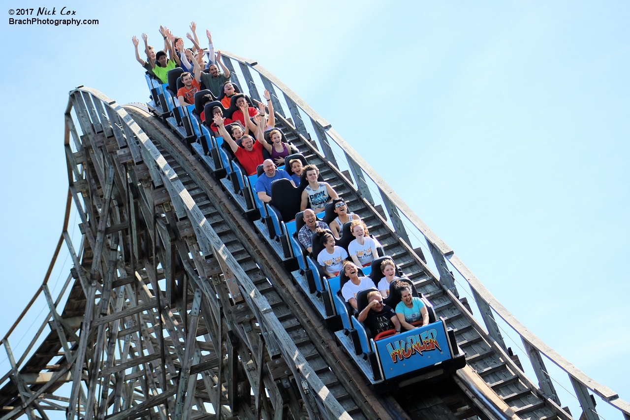 The train going down the first drop.
