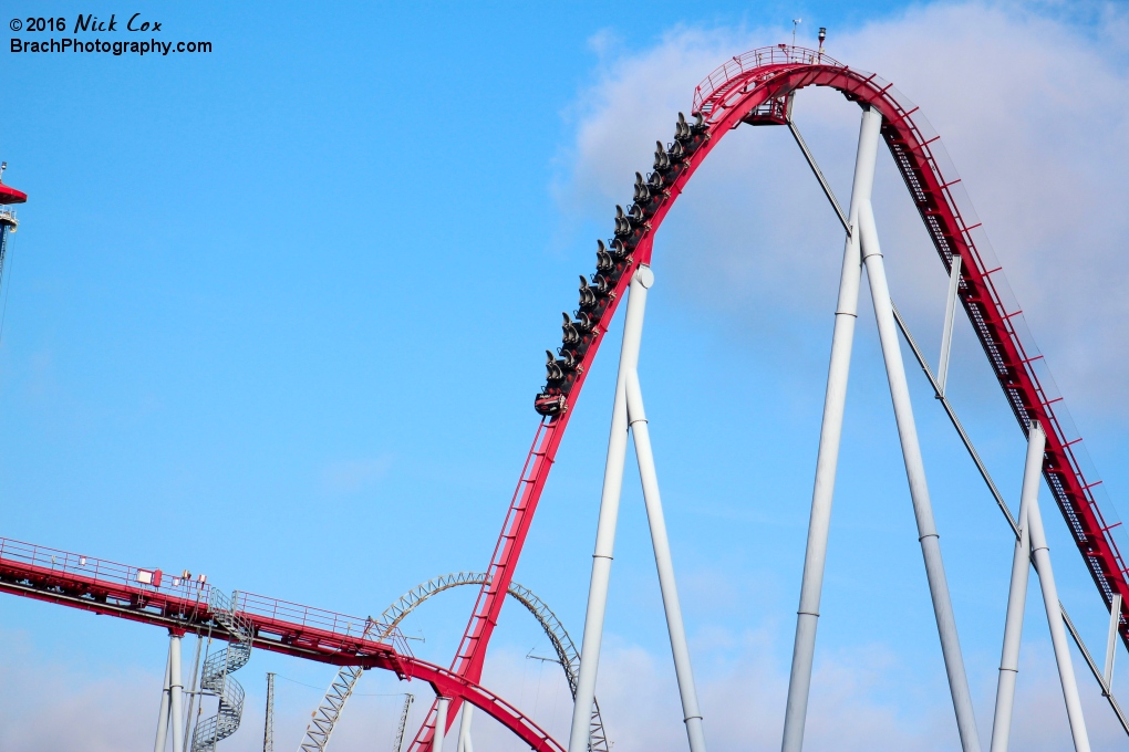 The coaster's drop.