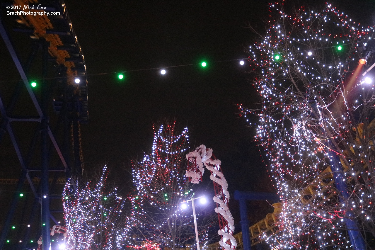 Decorations around WinterFest.