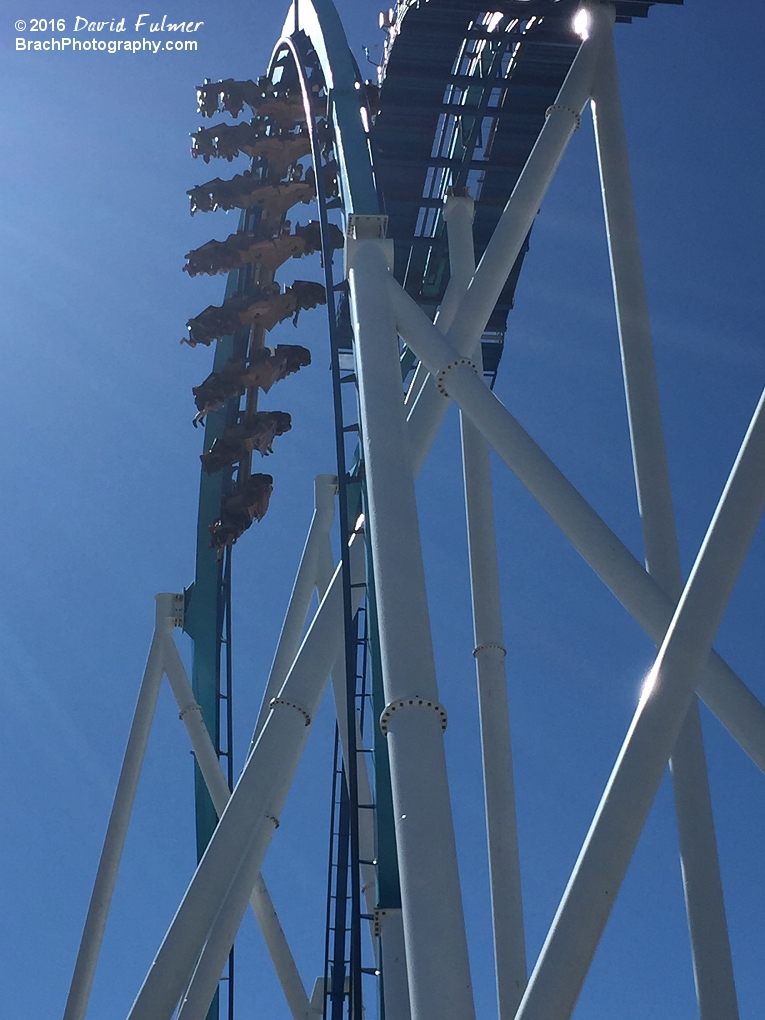 GateKeeper train in the vertical loop.