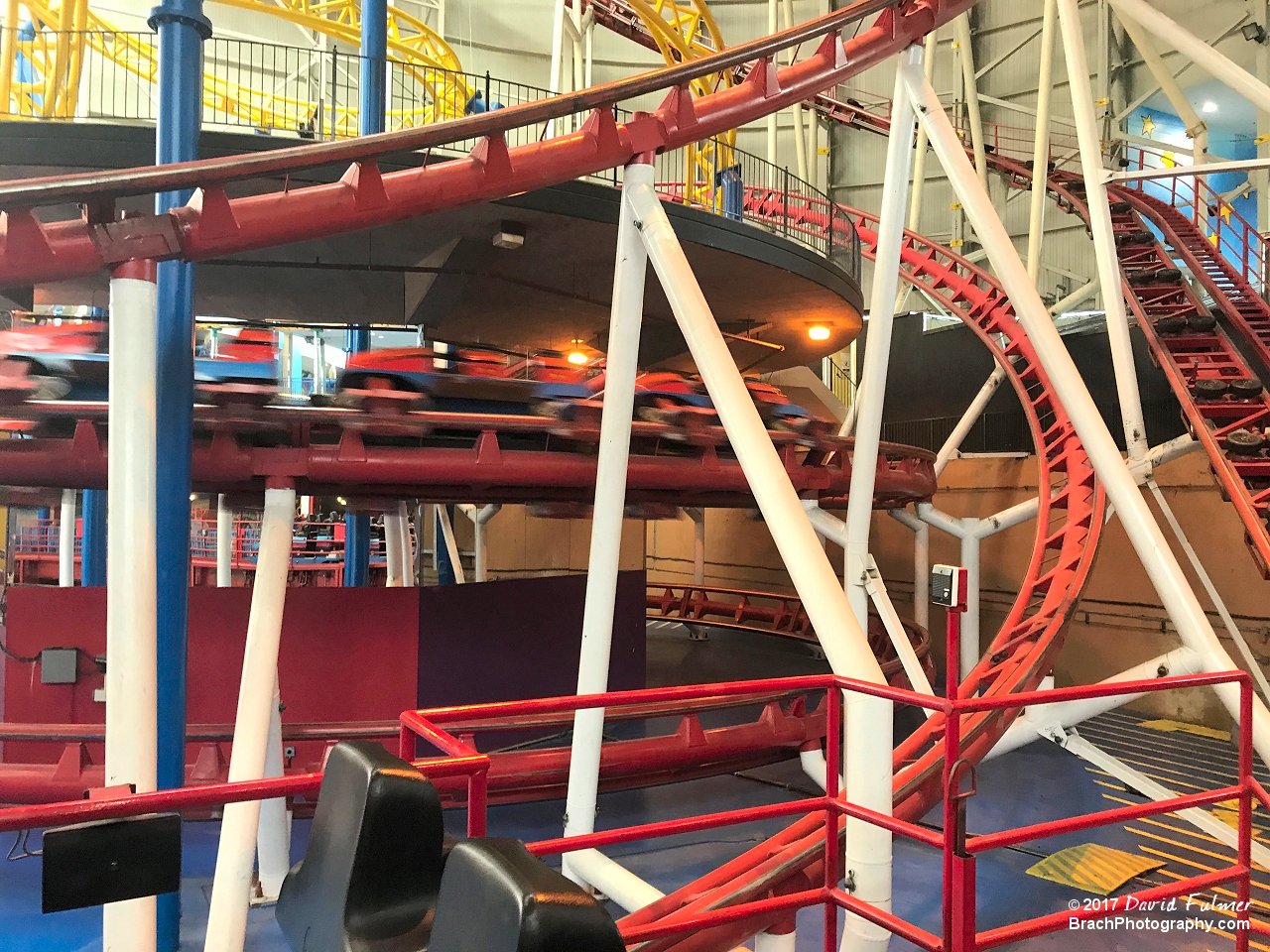 Mindbender Train in the helix.