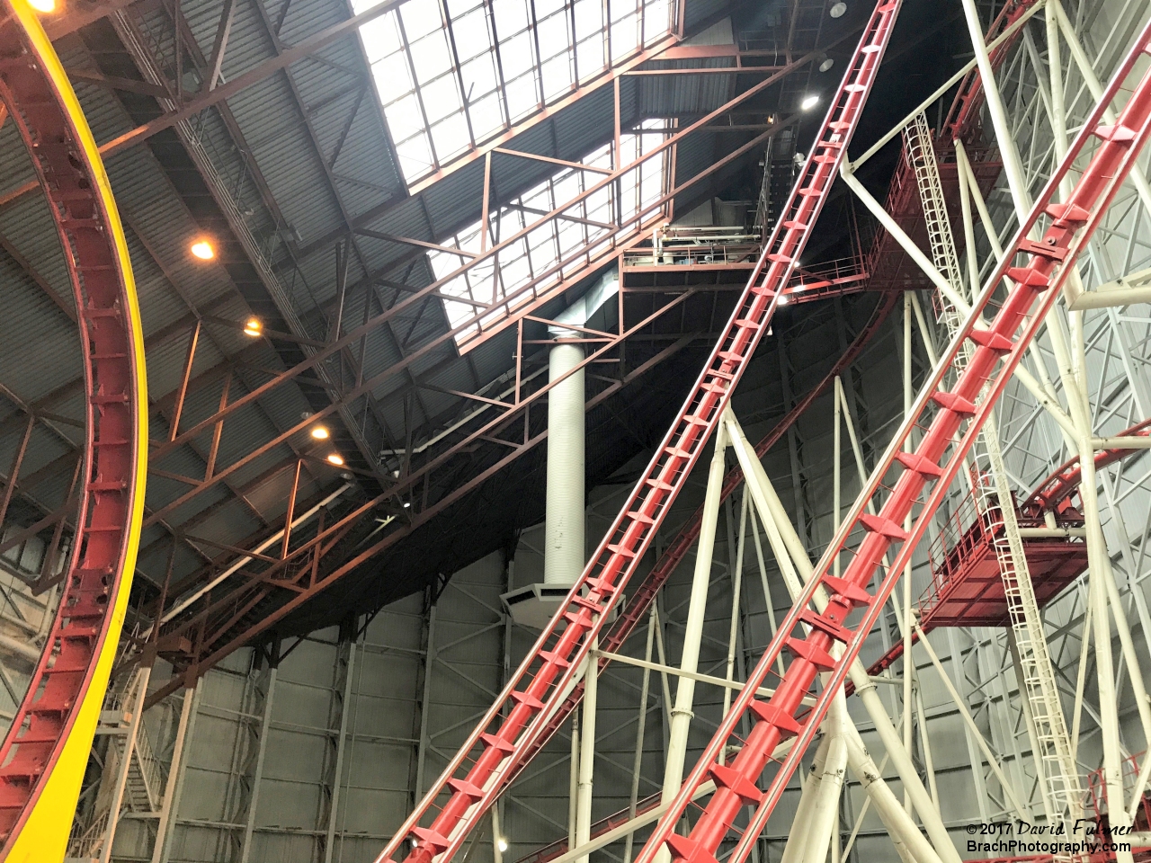 Mindbender's diving turns.