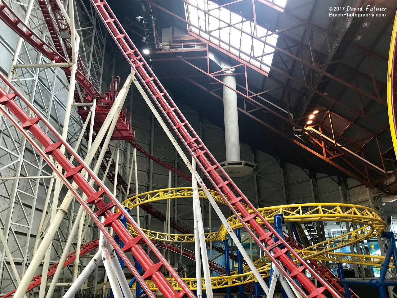 Upward turns on Mindbender.