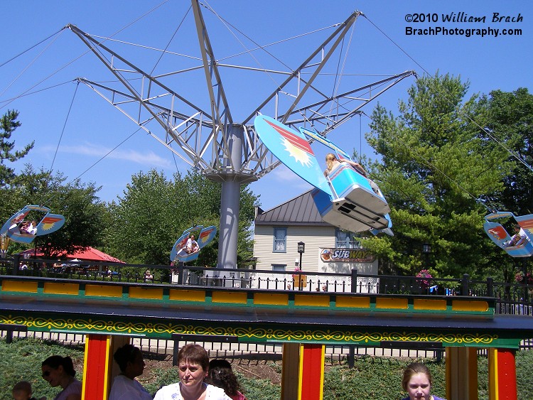 A simple, yet very enjoyable ride.  You control how far out your gondola goes.