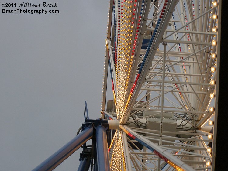 Americana has a nice light package.  Although I cannot wait to see what the park will do when it comes time to install LED lights on this ride.