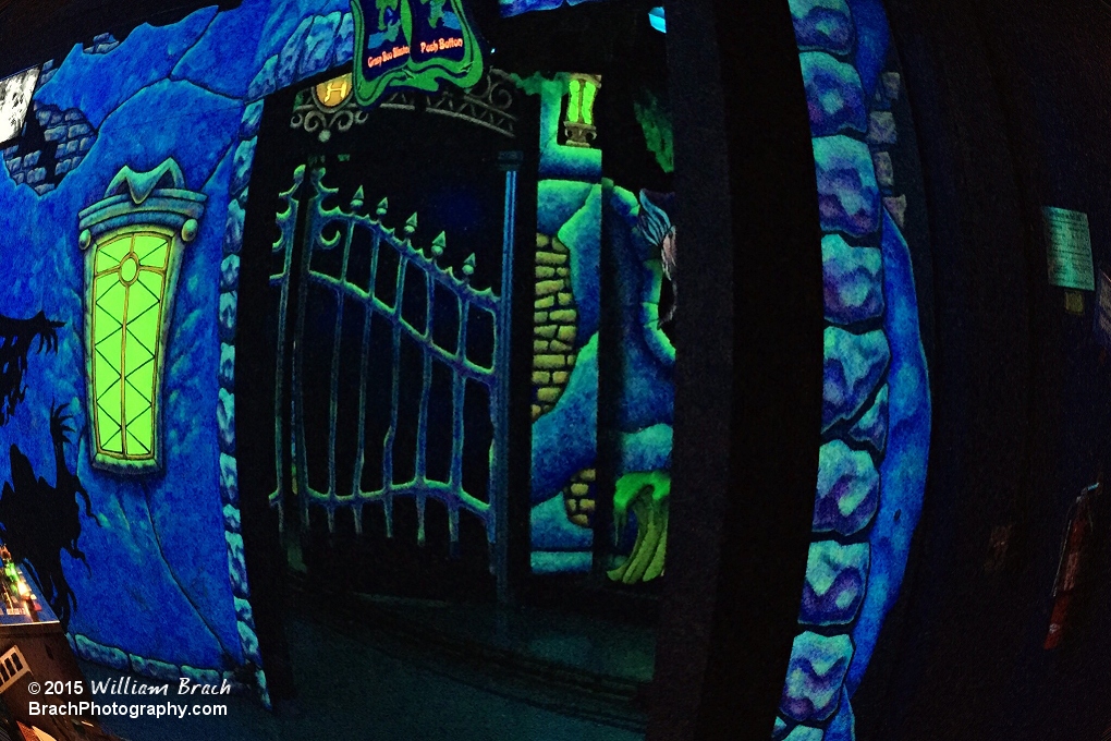 Looking into the station on Boo Blasters through the Fisheye Lens.