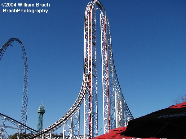 The XLC stood for Xtreme Launch Coaster.  Here's the top hat hill.