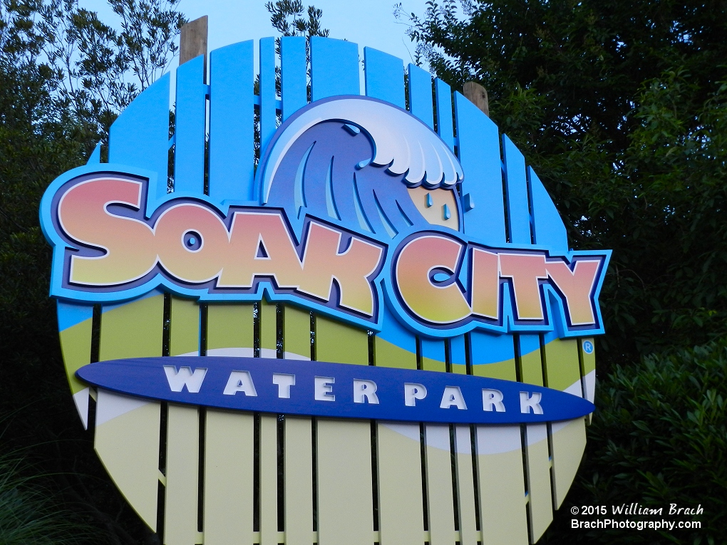 NEW for 2015 was the rebranding of Water Works into Soak City.  This is the entrance sign to Soak City.
