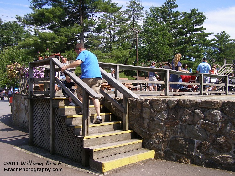 Observation deck area for those not riding Flume.  Oh yeah, the water cannon controls are on this deck too....