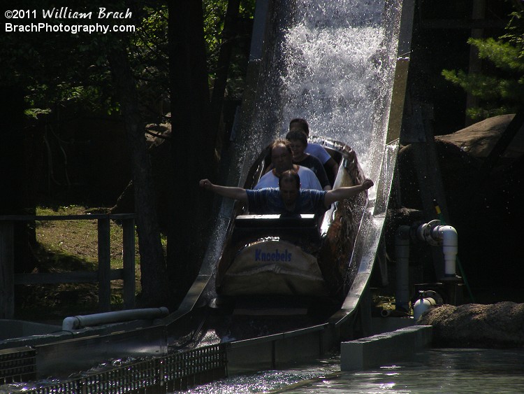Just before splashdown!