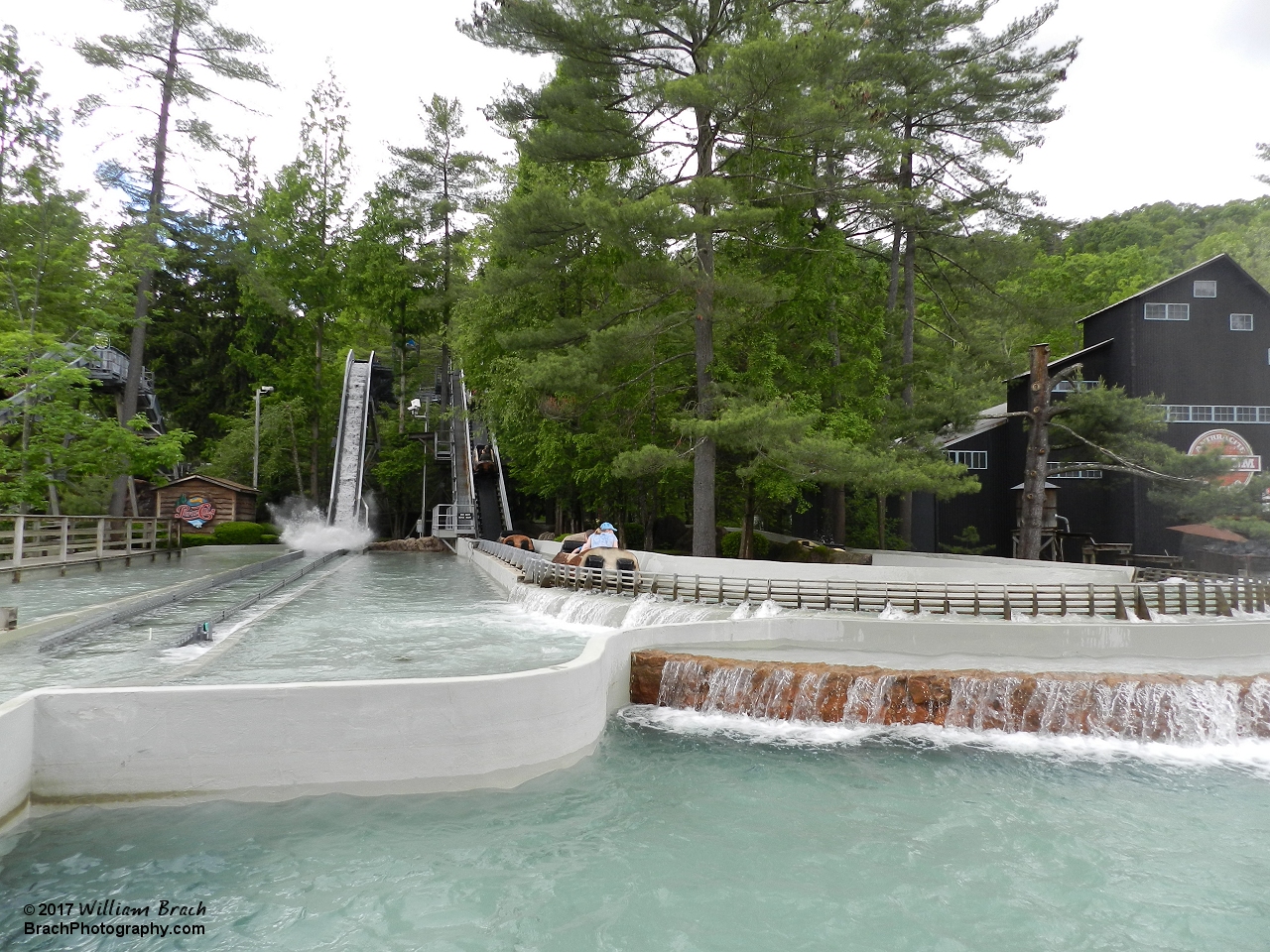 Overview of the Flume at Knoebels.