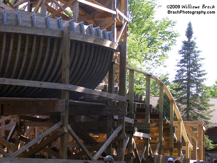 Progress made on the new coaster - but still hasn't opened as of the 2010 season.