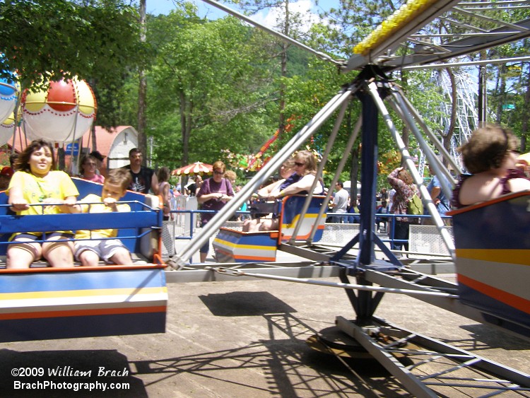 In motion at Knoebels.
