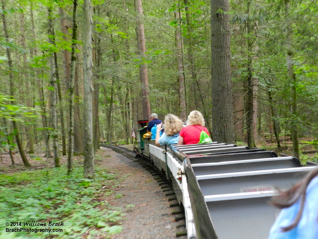 Riding the Pioneer Train at Knoebels is always a fun and relaxing ride.