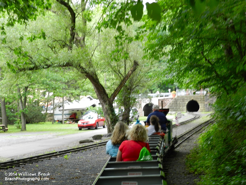 Heading back to the train station from the woods.