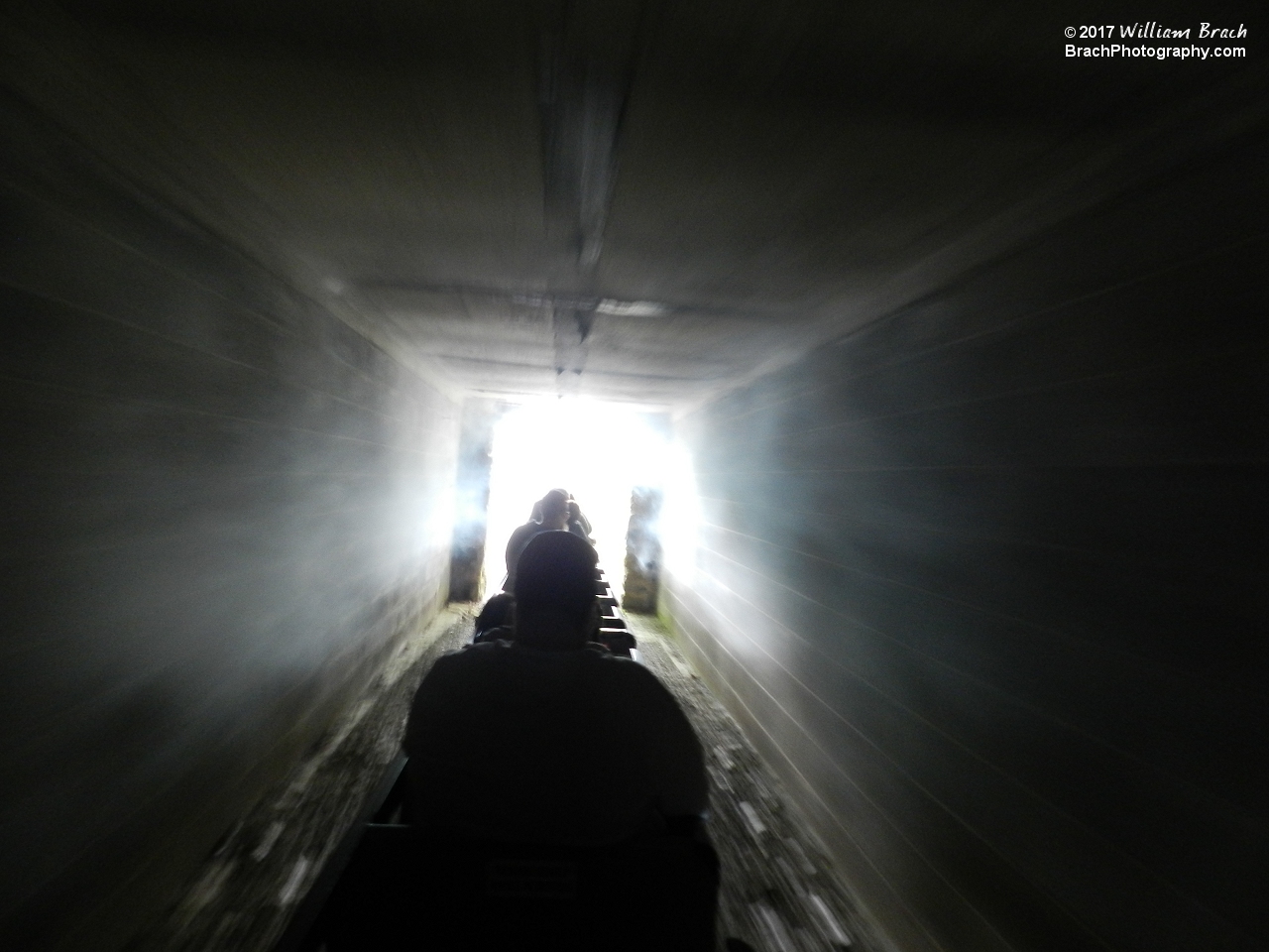 Pioneer Train inside the tunnel.