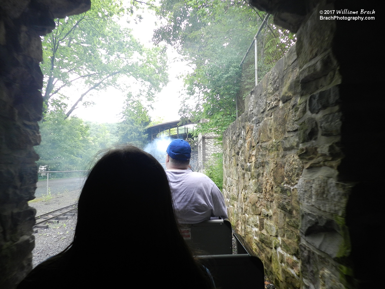 Exiting the tunnel headed towards Twister before going back to the station.