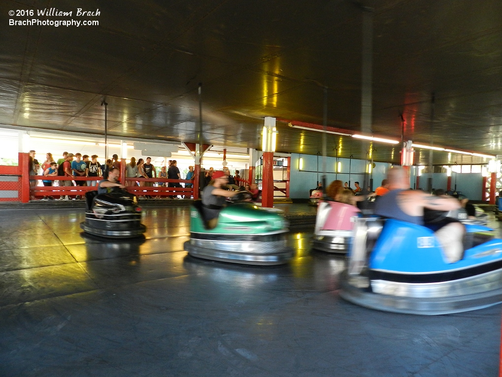 Skooters is a favorite of many at the park.  There's always a line to ride!
