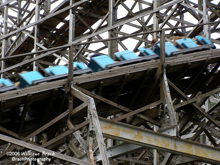 Blue train on Twister.