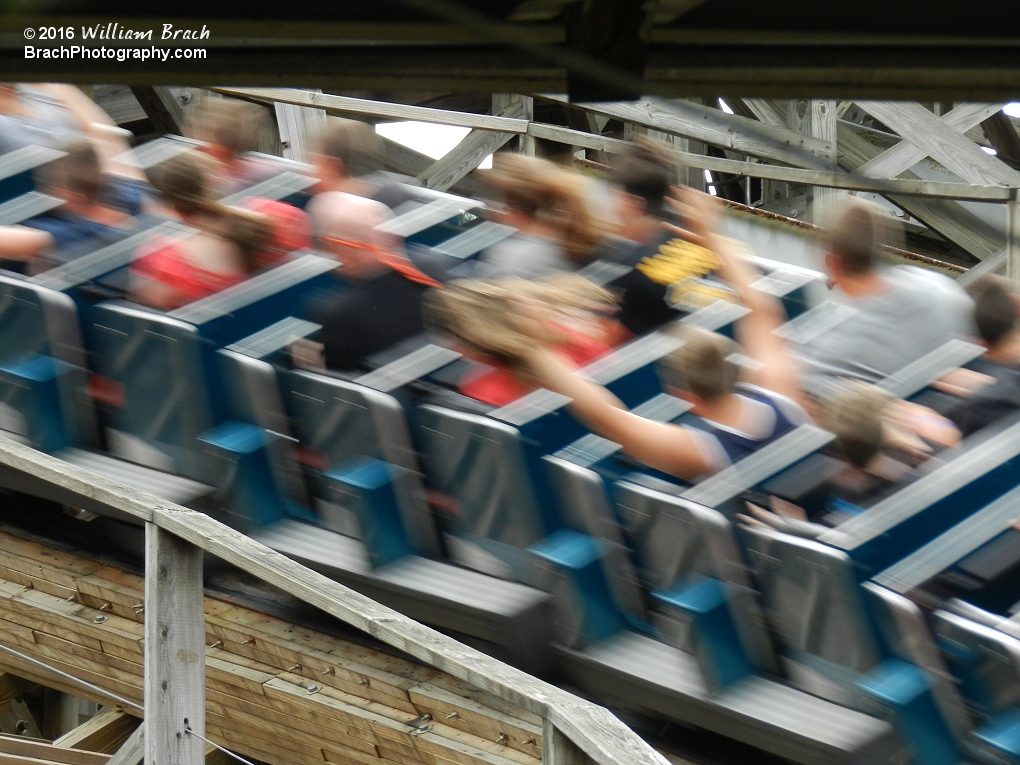 Twister trian zooming by.
