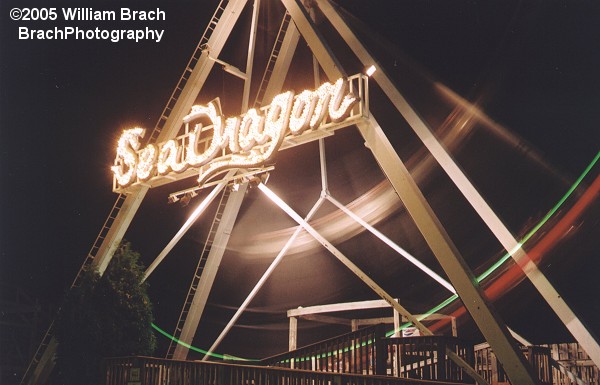 Ship's swinging at night.