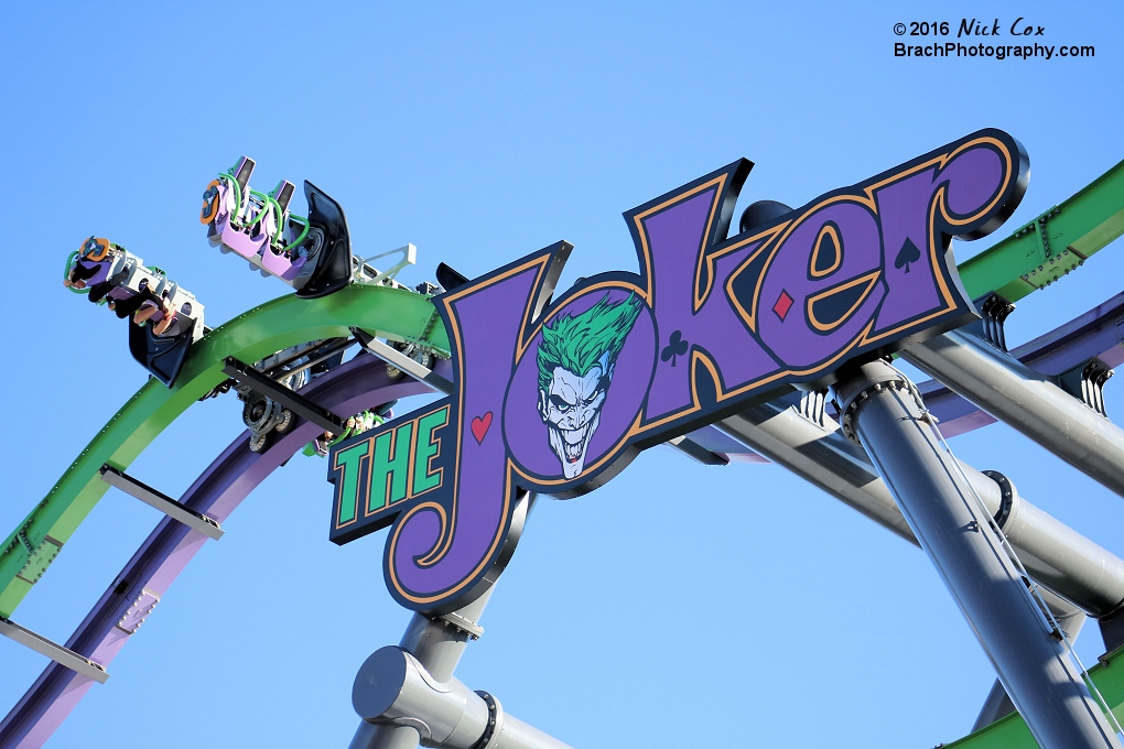 The logo with the train flipping in the background.