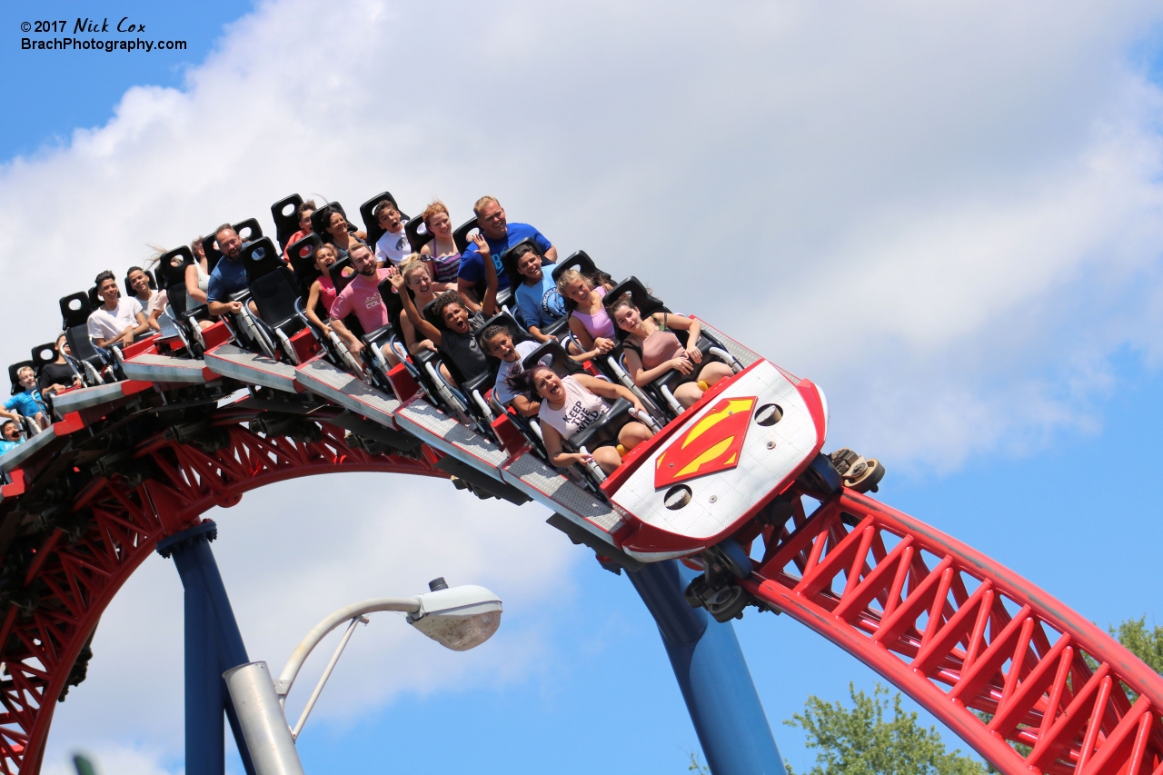 The front of the Superman train.
