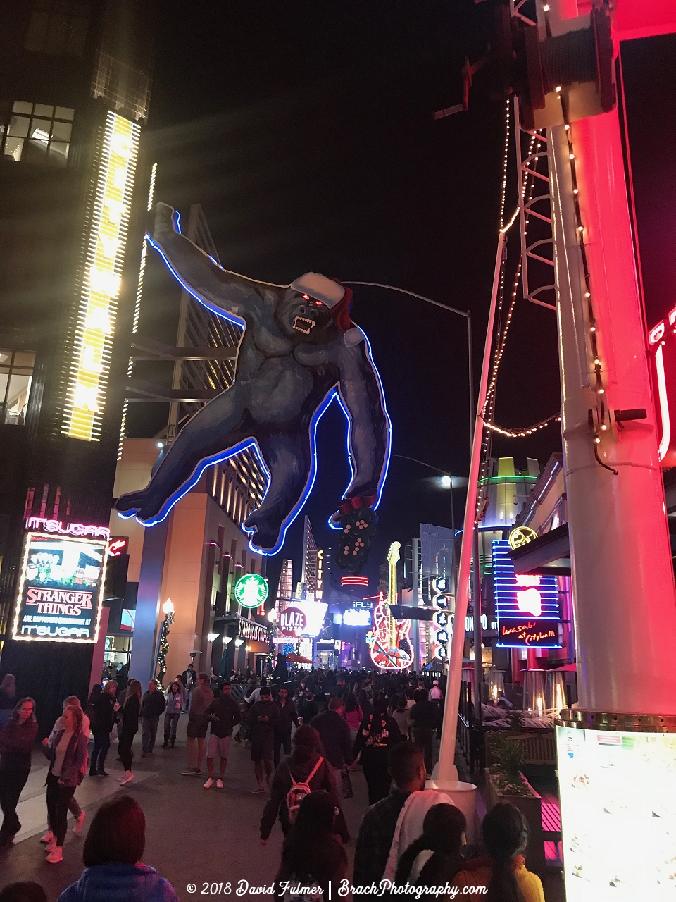 Citywalk Hollywood at night.
